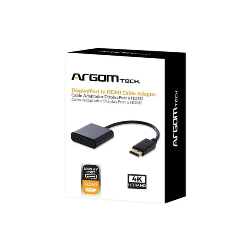 Adaptador Argom DisplayPort a HDMI - Negro (ARG-CB-0059)