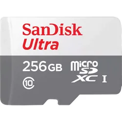Memória Micro SD SanDisk Ultra 100 MB/s C10 256GB