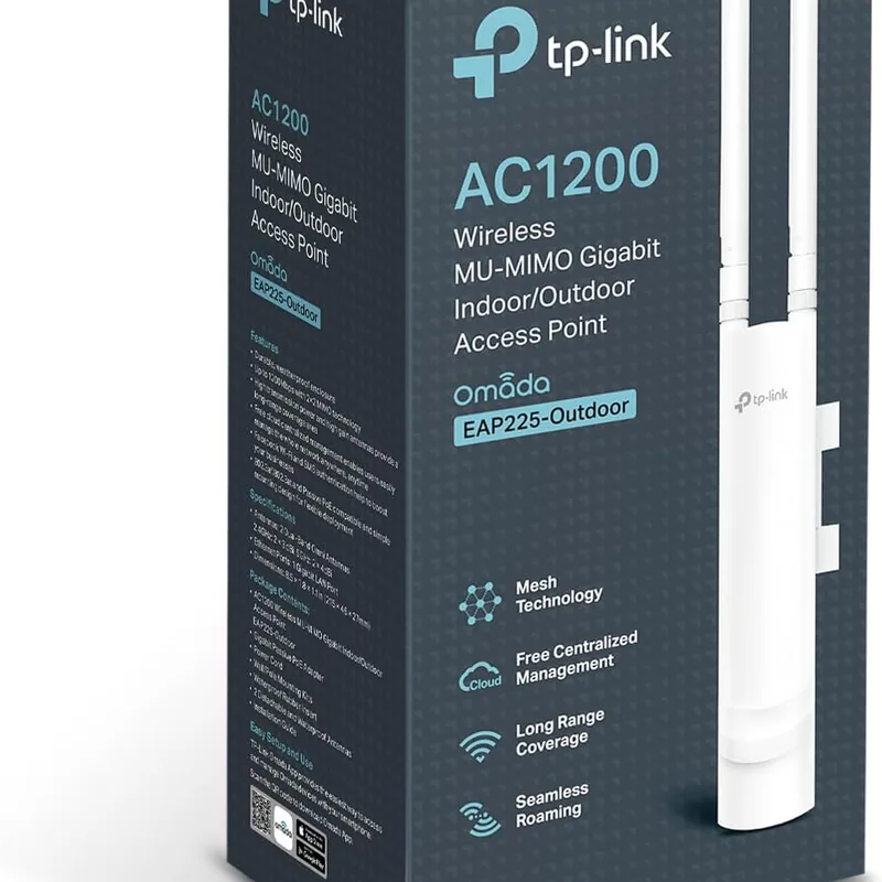 Punto de Acceso TP-Link EAP225-Outdoor 2.4/5ghz 1200mbps 2x2 Mimo