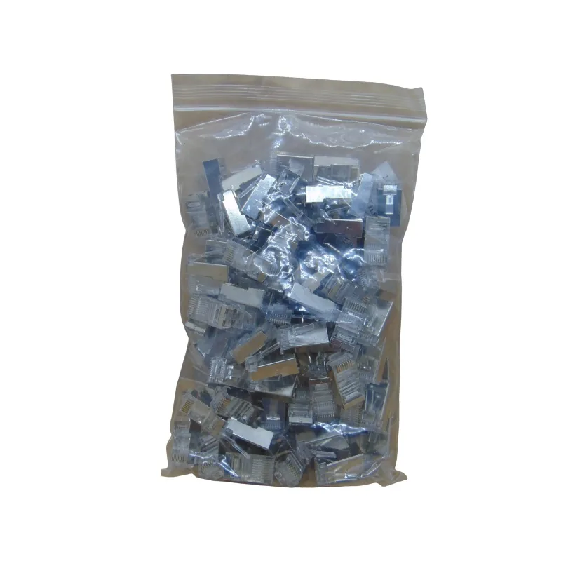 Conector RJ45 CAT5E Blindado Paquete 100 Unidades 6.5MM