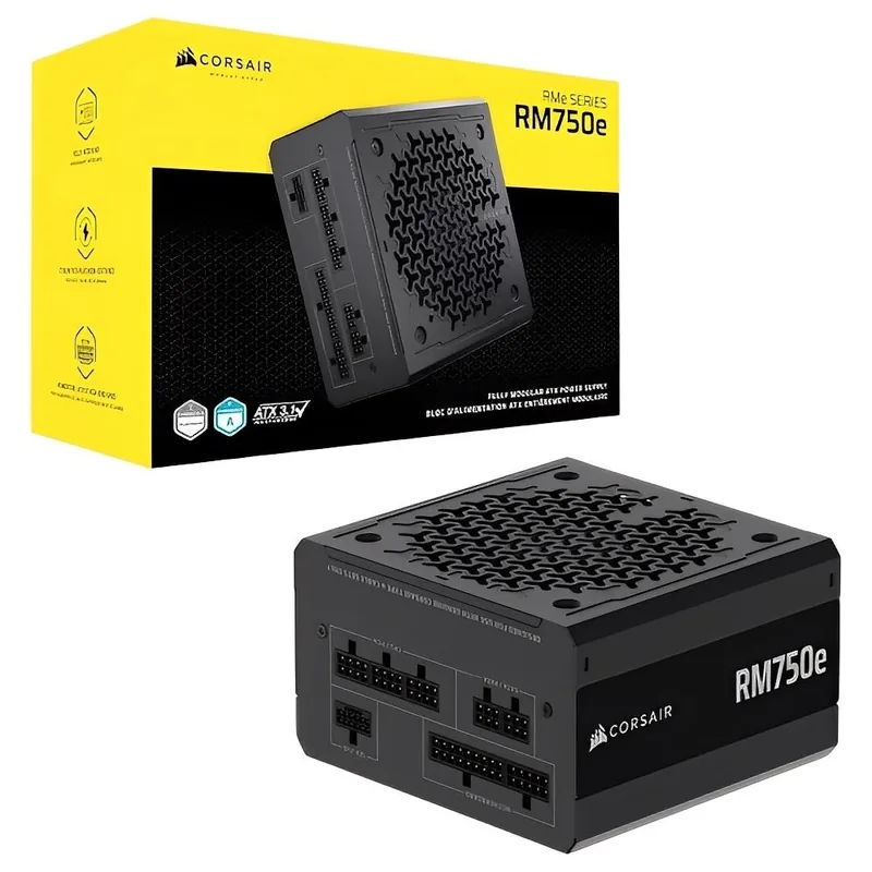 Fuente de Alimentación Corsair RM750E RME 750W ATX / Modular / Cybenetics Platinum - CP-9020295-BR