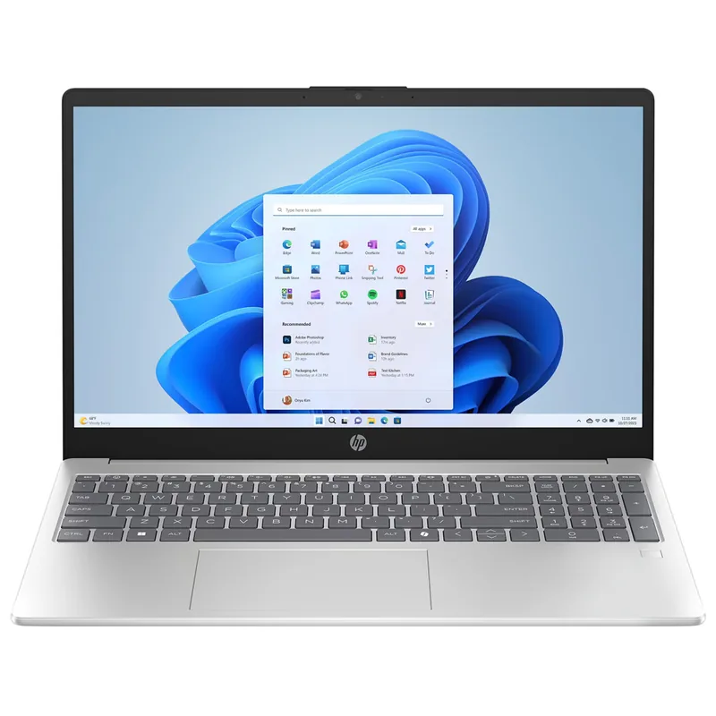 Notebook HP 15-FD0133WM Intel Core i3 N305 Tela Full HD 15.6" / 8GB de RAM / 256GB SSD / Win11Home - Prata (Inglês)